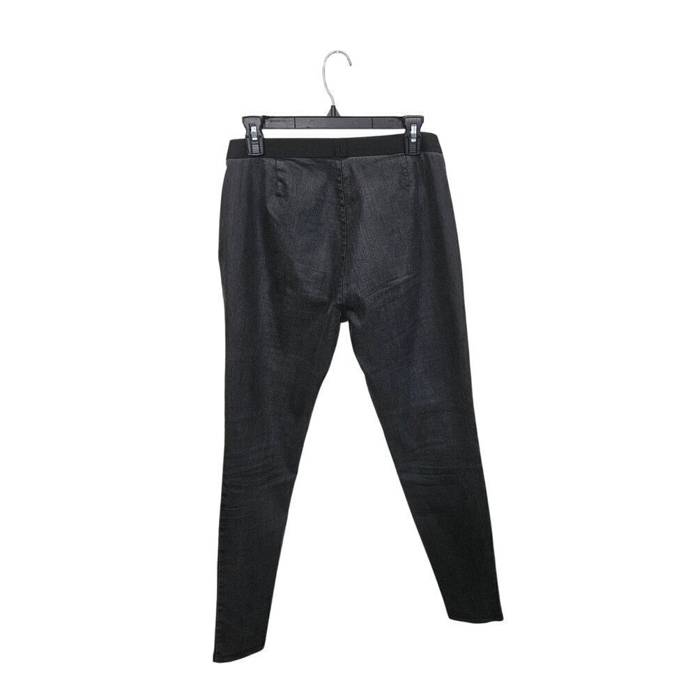 Eileen Fisher Black/Grey Denim Pull-on Stretch Leggings Size Small Elastic Waist - Picture 2 of 4
